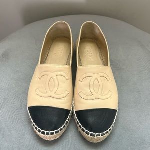Chanel lamb skin espadrilles